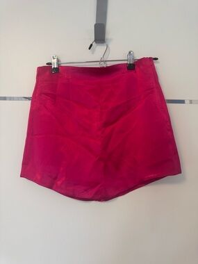 Women’s Hot Pink High-Waist Satin Shorts